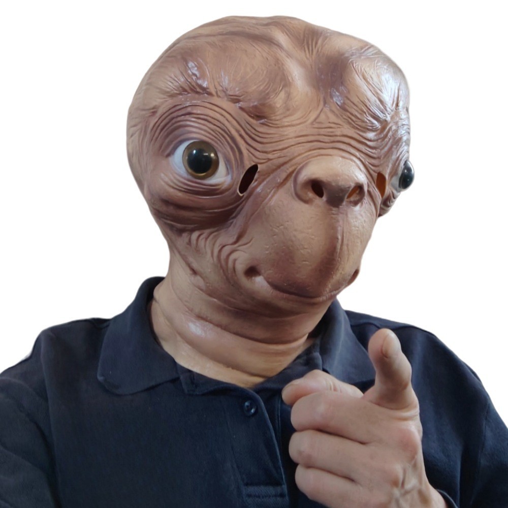 Latex Alien Mask Realistic - Realistyczna lateksowa maska ET, idealna na