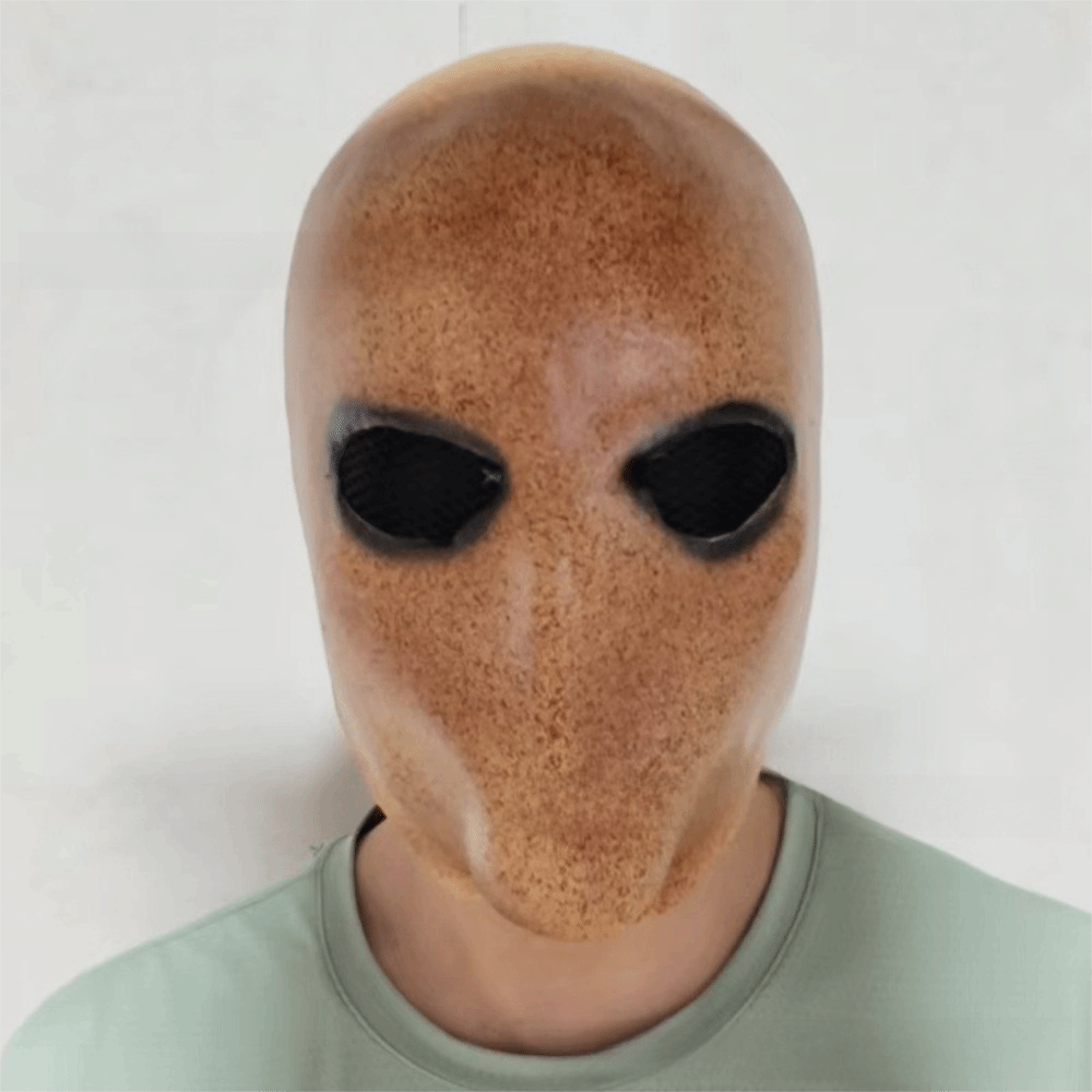 Latex Alien Mask Realistic - Maska Slendermana na Halloween, bez twarzy,