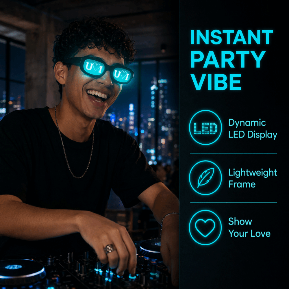 Okulary LED z efektem specjaln – Glow In The Dark Party Glasses recenzja i cena