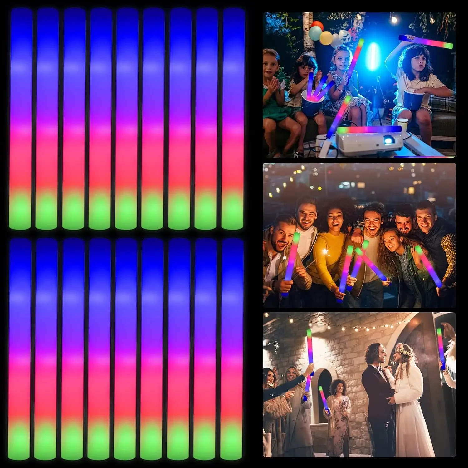 2Z-50PCS Świecące pałeczki pia – Flashing Led Foam Sticks Party recenzja i cena