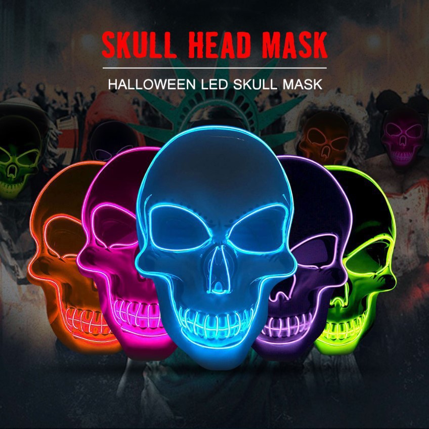 Maska czaszki na Halloween, ma – Led Purge Mask Halloween recenzja i cena