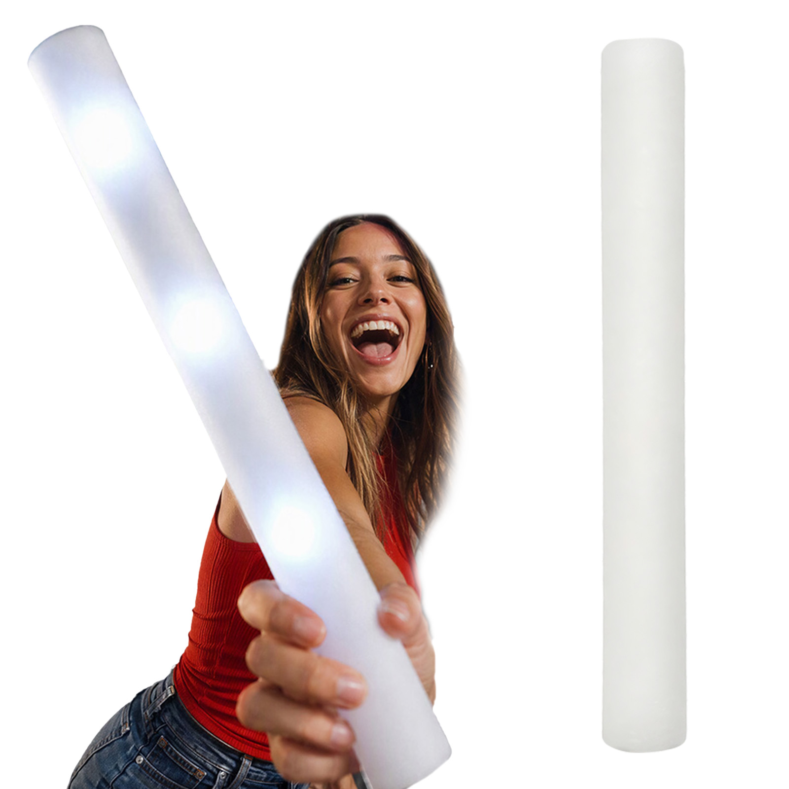 Wielorazowe, białe, piankowe p – Flashing Led Foam Sticks Party recenzja i cena